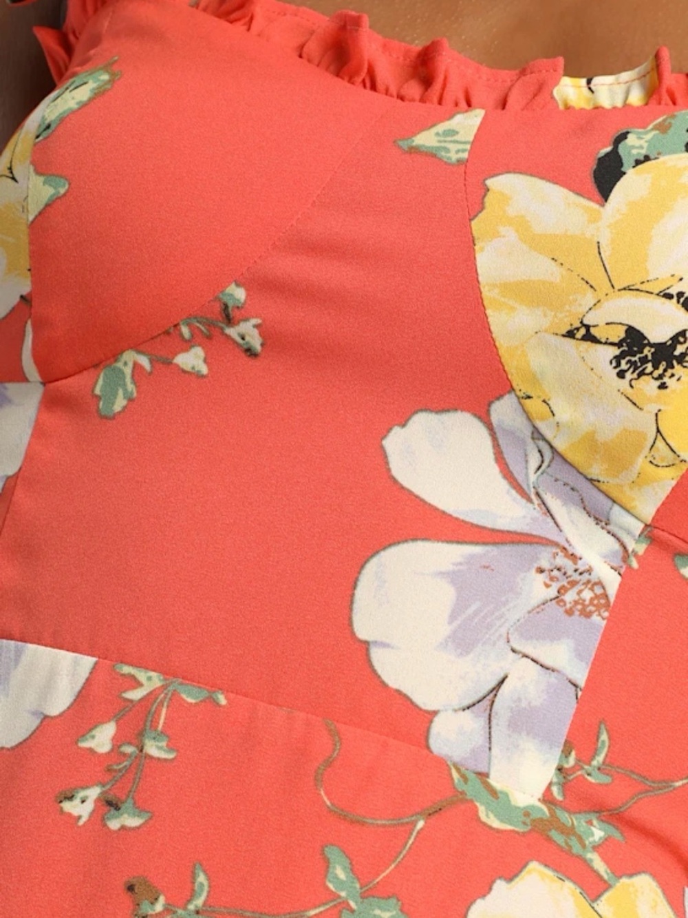Lulu’s Floral Tie-Shoulder Midi Dress - Picture 5 of 7